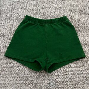 Aritzia TNA Cozy Sweatfleece Perfect Micro Sweat Short Green Size XS